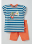 Woody - Pajamas - Seagull - Blue/Red Striped