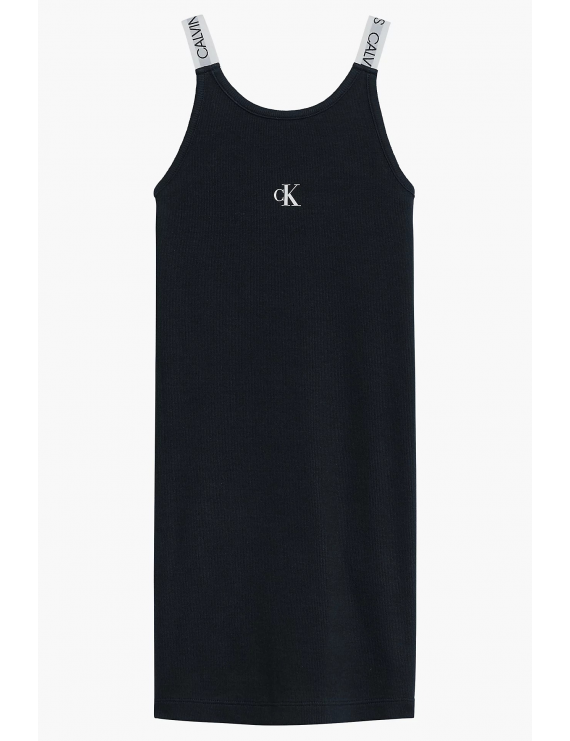 Calvin Klein - Jurk - Tape Rib Strap - Black