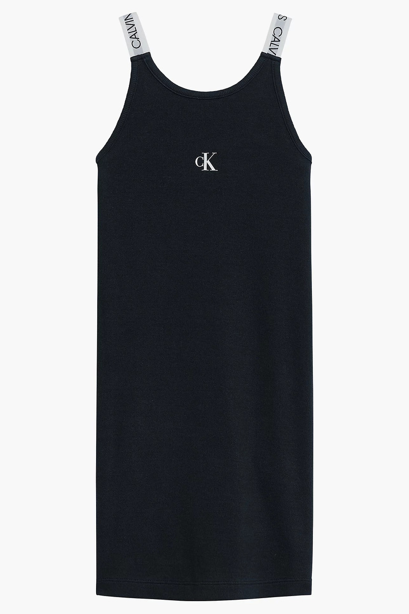Calvin Klein - Jurk - Tape Rib Strap - Black