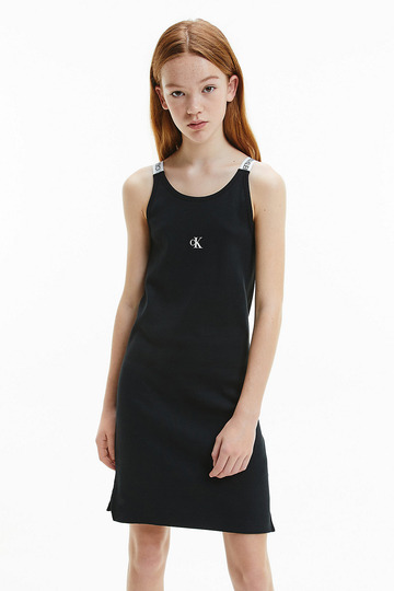Calvin Klein - Jurk - Tape Rib Strap - Black
