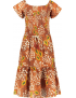 Like Flo - Dress - Papaya Print - Cognac