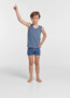 Woody - Singlet - Wasbeer - Blauw/Grijs