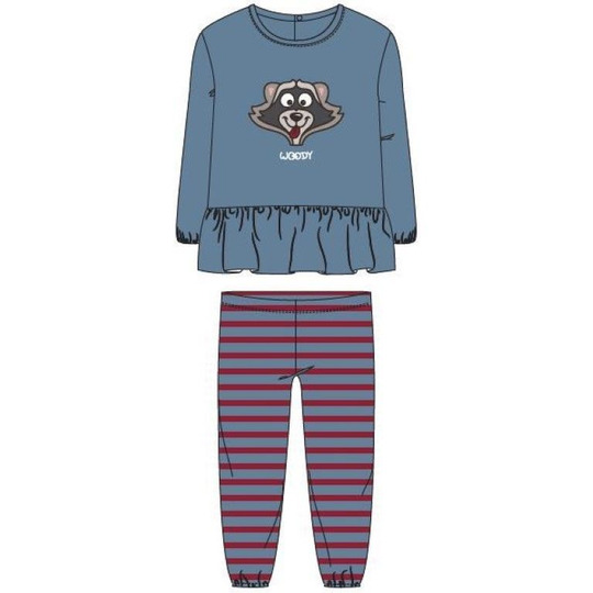 Woody - Pajamas - Raccoon - Blue