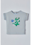 Woody - Pyjama - Lichtblauw - Fine Stripe