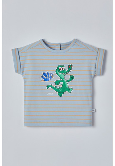 Woody - Pajamas - Light Blue - Fine Stripe