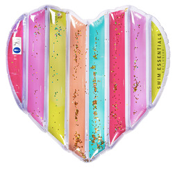 Pool Air Mattress - Rainbow Heart - 150 x 100 cm