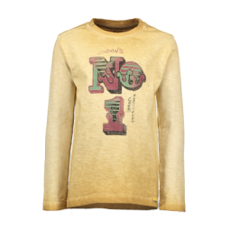 Moodstreet - Boys Solid T-Shirt Long Sleeve bic - Ochre
