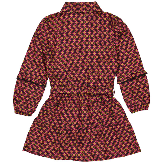 Quapi - Jurk - Adriana - AOP Lime Green Retro