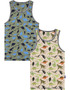 Claesen's - Boys 2-Pack Singlets - Dino