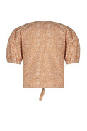 Like Flo - Dot Knotted Blouse - F302-5160-435 - Camel