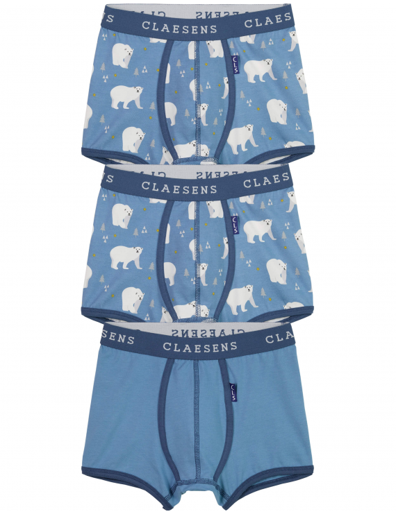 Claesen's - Boys 3-Pack Boxershorts - Polar Bear