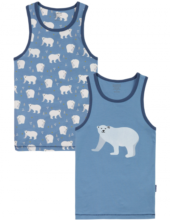 Claesen's - Boys 2-Pack Singlets - Polar Bear