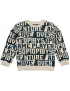 Quapi - Sweater - Danny - AOP Bottle Green Text