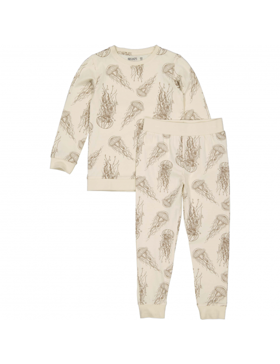 Quapi - Pyjama Unisex - Puck - AOP White Animal