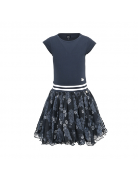 LoFff - Jurk - Dancing Dress Kaylee - Navy Flowers