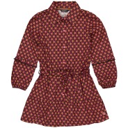 Quapi - Jurk - Adriana - AOP Lime Green Retro