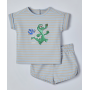 Woody - Pajamas - Light Blue - Fine Stripe - Babbediboe Kidsfashion