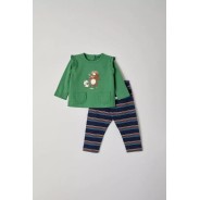 Woody - Pyjama - Highlander - Groen - Babbediboe Kidsfashion