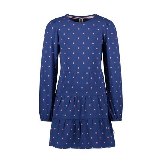 B.Nosy - Jurk - Dots - Blue- Babbediboe Kidsfashion