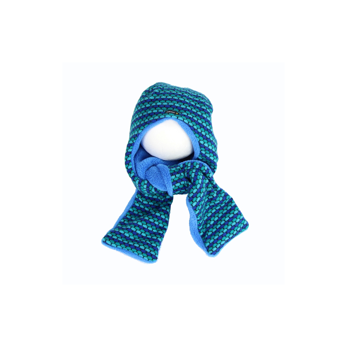 Strass Kids - Hat (+scarf) - Green/Blue