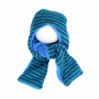 Strass Kids - Hat (+scarf) - Green/Blue