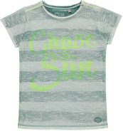 Quapi - T-Shirt - Savino - Arctic Green Stripe