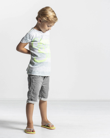 Quapi - T-Shirt - Savino - Arctic Green Stripe