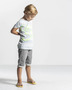 Quapi - T-Shirt - Savino - Arctic Green Stripe