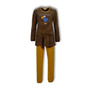 Woody - Pyjama - Donkerblauw oker gestreept