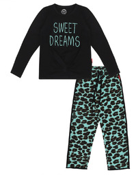 Claesen's - Girls Pyjama's - Green Panther